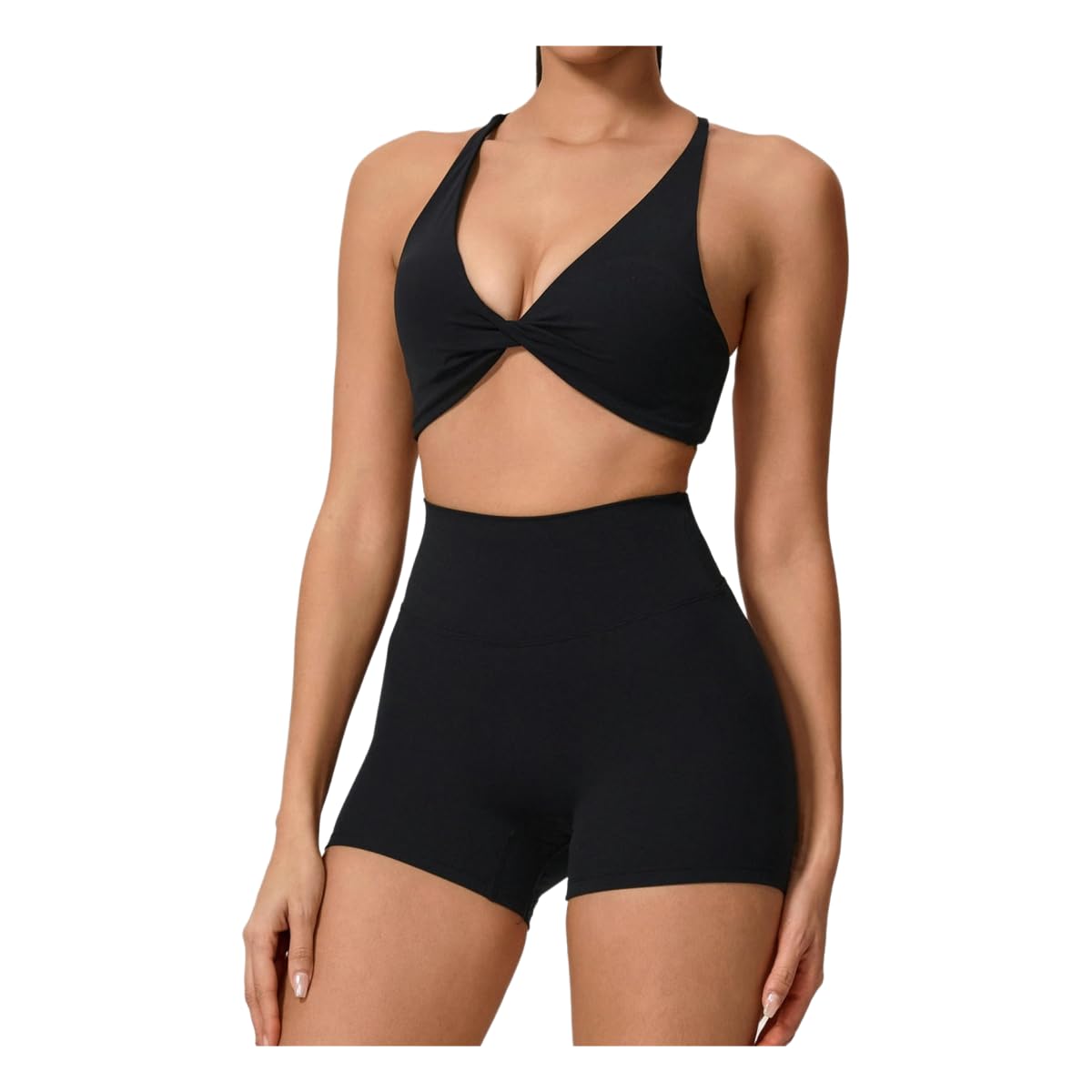 Abbigliamento Yoga Donna Reggiseno Sportivo da con Spalline Incrociate, Yoga, Corsa E Fitness, Set Ad Asciugatura Rapida-c-l