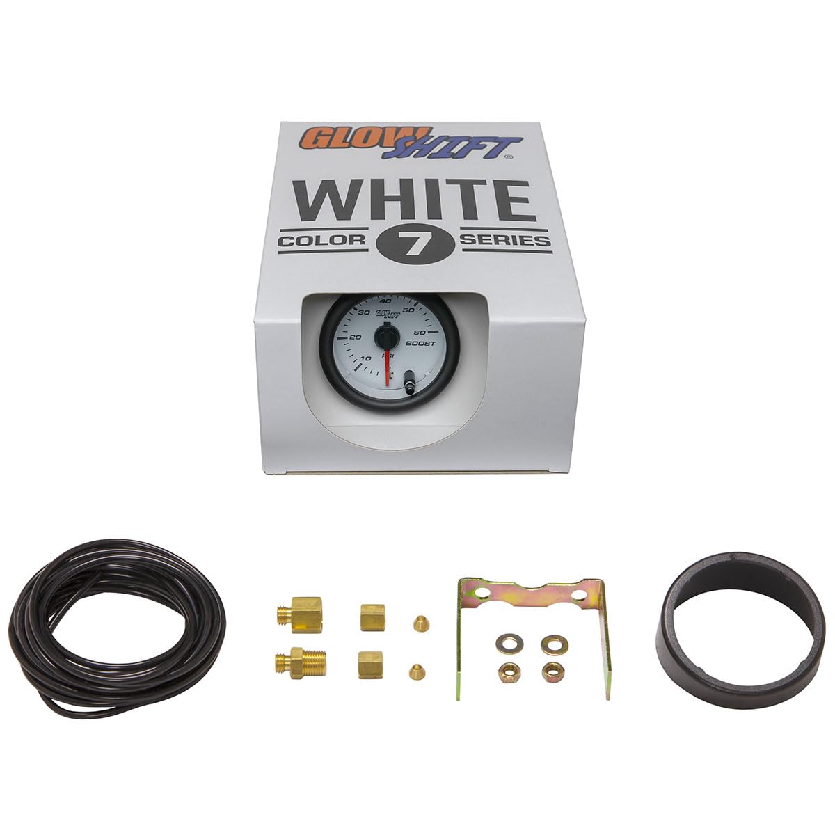 PHS本体 HI-D10PSSET Amazon.com: GlowShift White 7 Color 60 PSI Turbo Boost Gauge