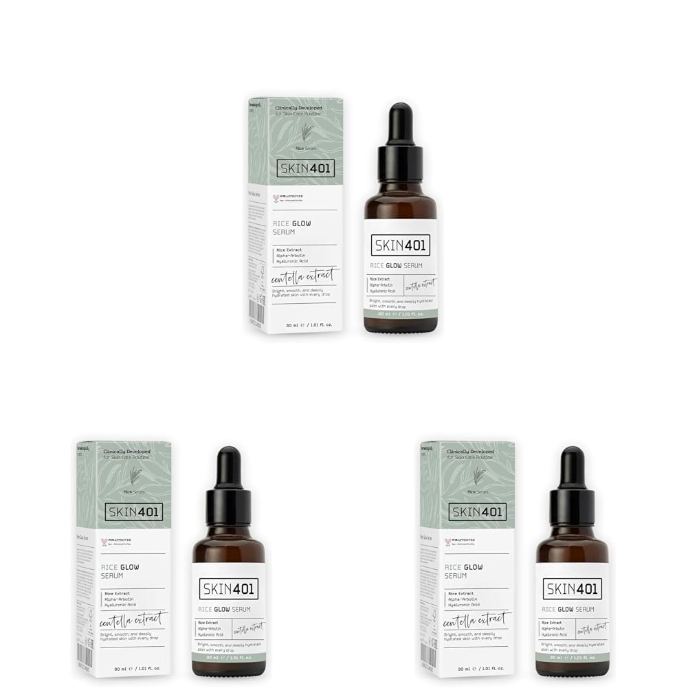 SKIN401 Pirinç Özlü Aydınlatıcı ve Parlaklık Etkili Serum 30ml (3 paketi)