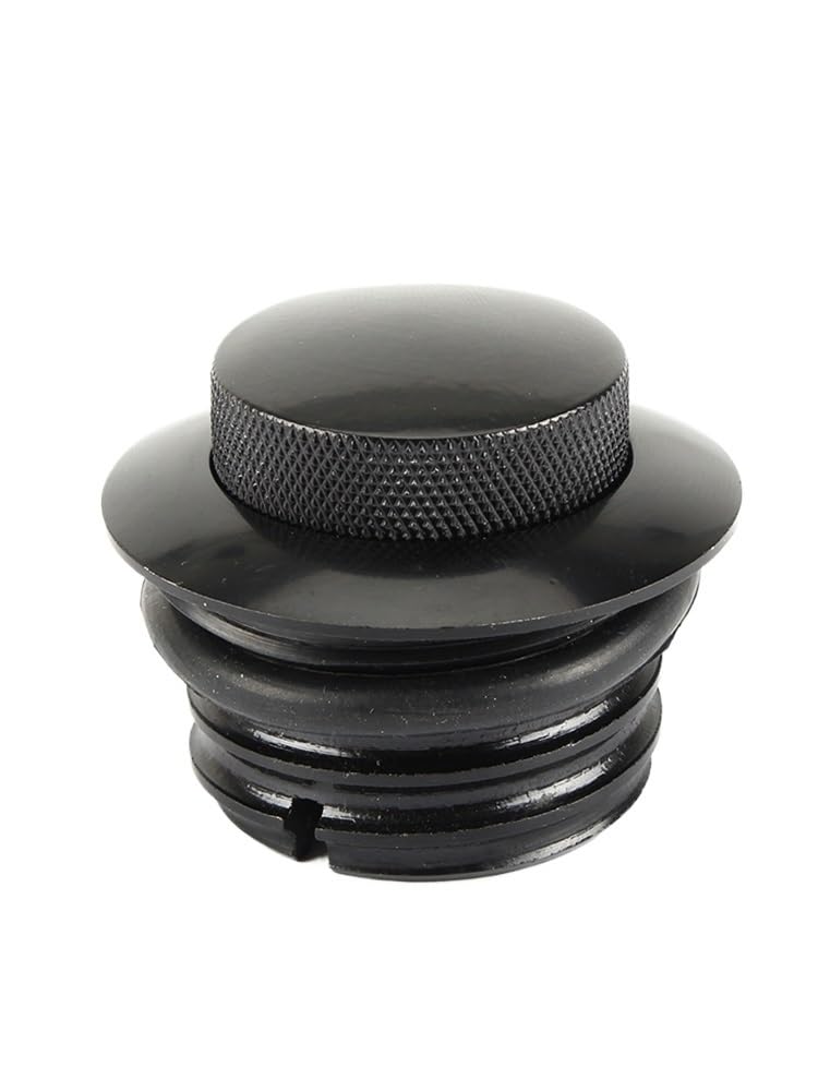 Flush Gas Cap Fuel Tank Cover For Harley Sportster – Black/Silver Aluminum