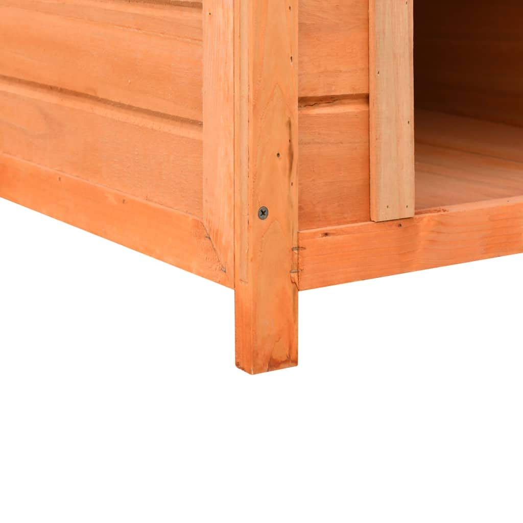 vidaXL Casa per cani in legno massello di pino e abete patio esterno in legno giardino grande gabbia per animali domestici cabina cuccia per cani forniture per animali domestici unità accessori