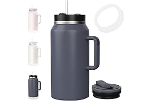 KISSKIND 64 oz Tumbler with Handle: Sip and Stay Hydrated!