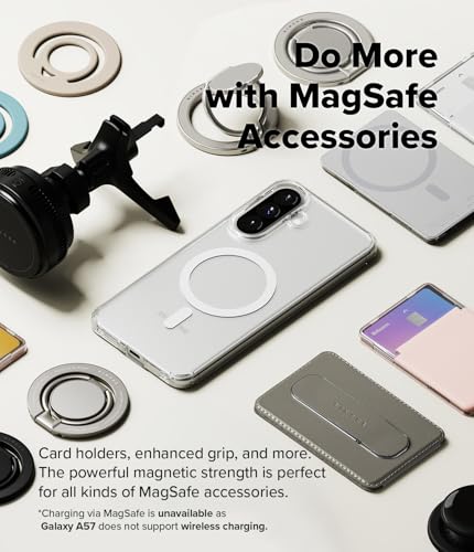 Image of Ringke Fusion for Samsung Galaxy A57 [Compatible with MagSafe] [Scratch Resistant] Slim Transparent Protective Cover with Shockproof Case Back Cover - Magnetic Clear