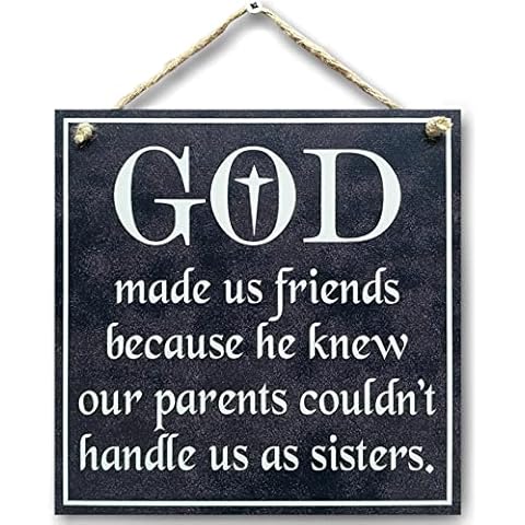 Cartel de decoración religioso CARISPIBET Diós nos hizo amigas Cover