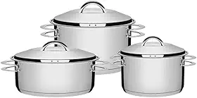 Jogo de Panelas com Fundo Triplo, Tramontina, Solar 65510740, Inox
