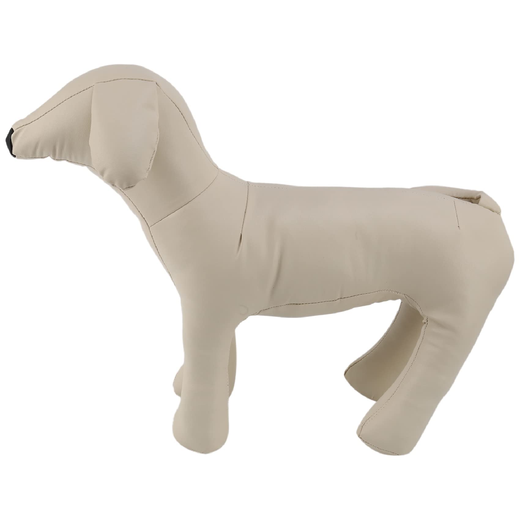 Mannequins De Chien en Cuir De ModÈLes De Chien De Position Debout Mannequin d'Affichage De La d'animal De Compagnie Blanc M