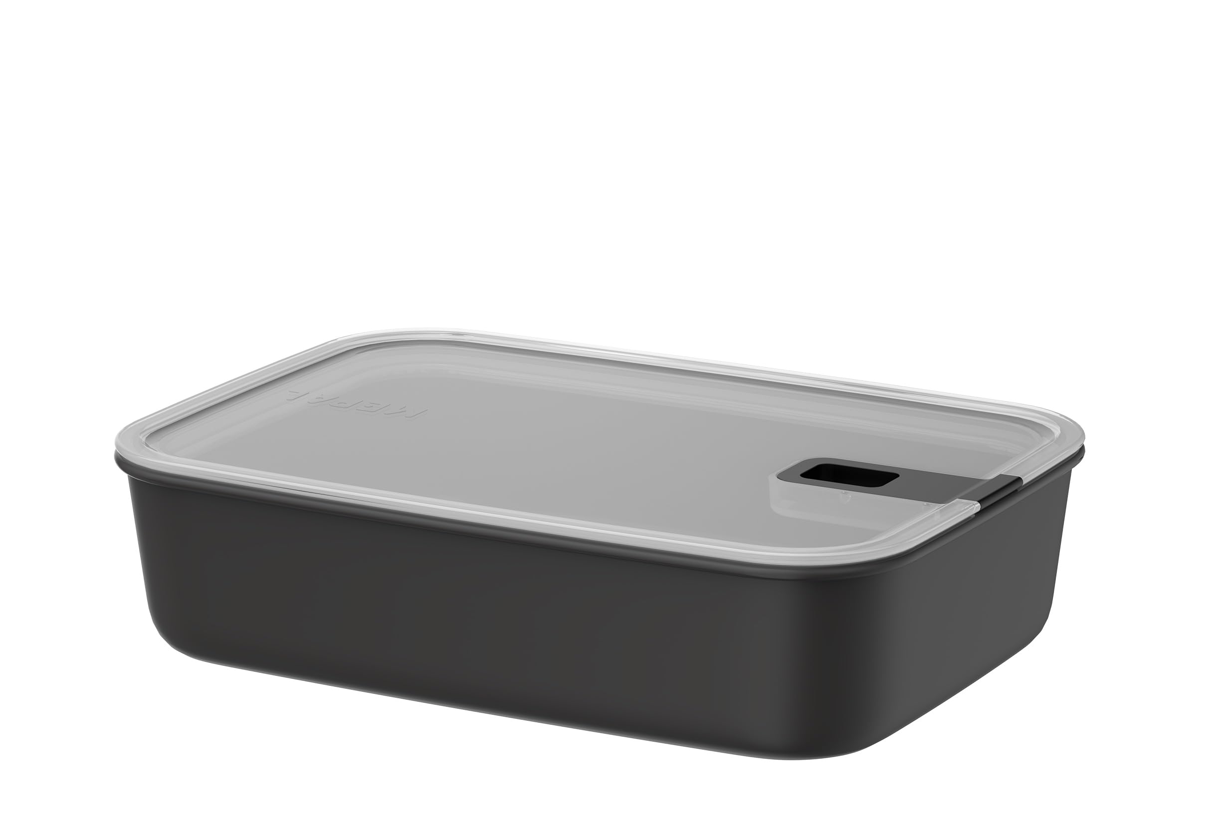 Mepal - Food Container EasyClip - Container with lid & sliding closure - Suitable for microwave, steam cooker, refrigerator, and freezer - Airtight & leak-proof - 2,25 l - Nordic black