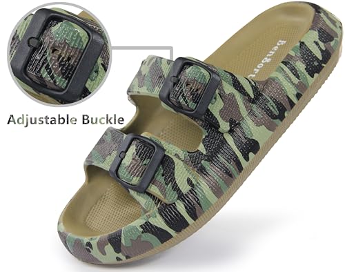 Image of BenSorts Pillow Sandals for Women Men Thick Sole Adjustable Buckles EVA