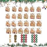 Cajas de regalo de Navidad genéricas - 24 piezas cajas de regalo de fiesta | Envases para galletas chocolate y golosinas, Contenedores para galletas de caramelo Pasteles Chocolates Postres