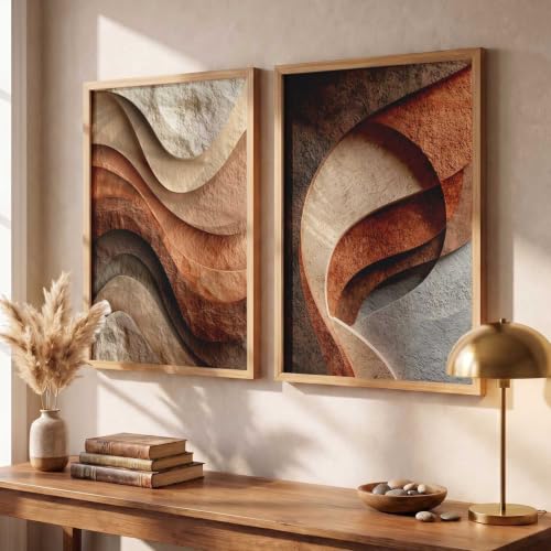 Image of kotart Painting Modern Wall Art Paintings With Frame Home Decoration For Living Room Bed Room Hotel Wall Decor Digital Reprint Set of 2 | Design 935 (20x30 Inch)