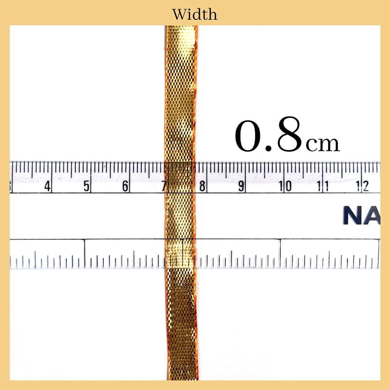 Embroiderymaterial Gota Laces Borders Material for Dresses Clothes Apparels Saree Blouses Making Purpose Gold Color (110 Meter)