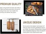 Wood Cutting Board Set with Handle for Kitchen Large and Small Long 2 Packs Acacia Wooden Kitchen Cutting Boards for Meat, Cheese, Bread,Vegetables Fruits- Charcuterie Board Serving Board