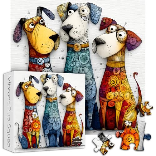 Puzzle Animales Coloridos 3 perros 3+ Anos miniatura 4