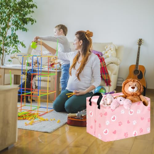 Image of Rectangular Letter Monster Truck Storage Basket with Handles, Hamper Storage Basket Collapsible Organizer Bin for Home and Kitchen Storage