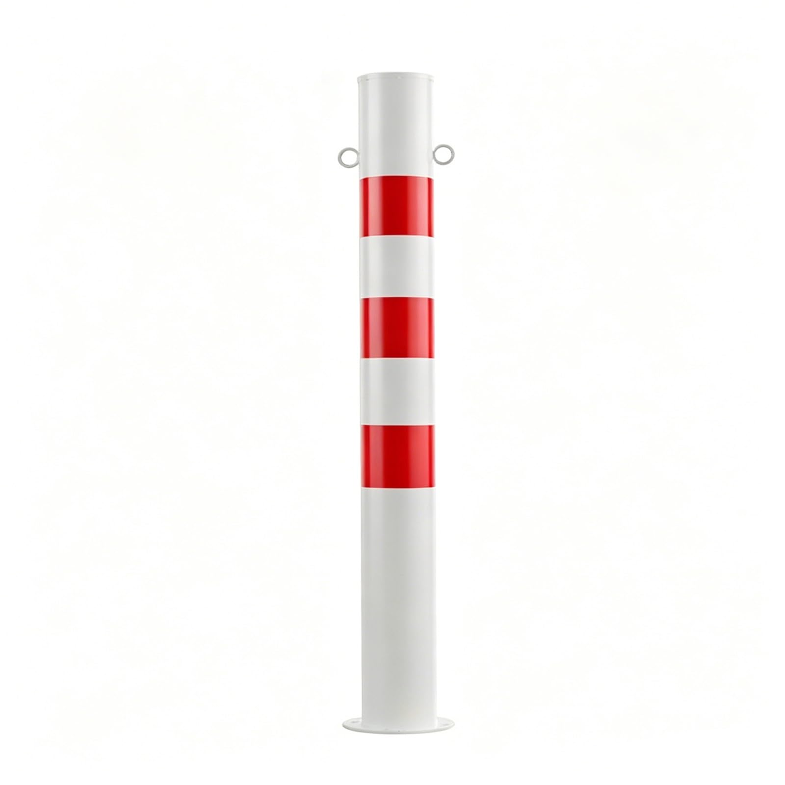 Sicherheits-Absperrpoller Aus Stahl, Feststehender Parkplatz-Sperrpfosten, Warnpoller, Mit Reflexfolie, Für Einfahrten, Parkplätze Und Fußgängerzugänge(White2-1pc)
