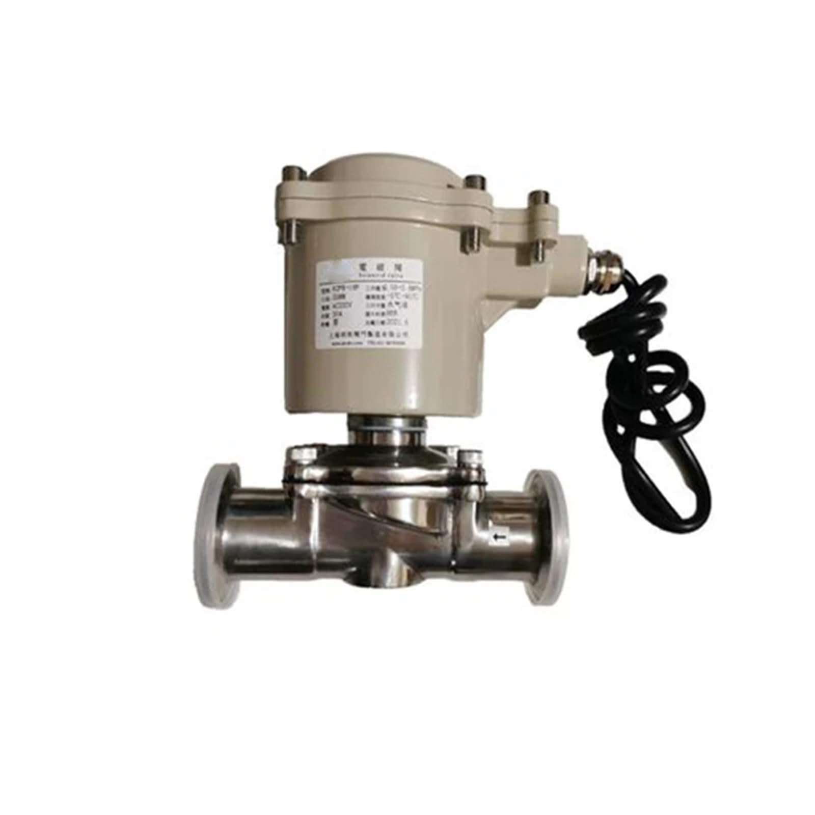 Huuoqiwy Dn32 304A Quick Mounting Clamp Diaphragm Solenoid Valve(,Dc24v-No)