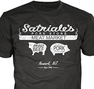 Satriale's Pork Store Meat Market tshirt - mafia tv series, vintage style, italian, gangster, newark, new jersey, new york