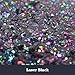 ANGXILIN Holographic Chunky Glitter, 190g/6.7oz Chunky and Fine Mixed Craft Glitter, Bulk Laser Sequin Glitter for Face Body Nail Art,Epoxy Resin Tumbler Jewelry Making Glitter (Laser Black)