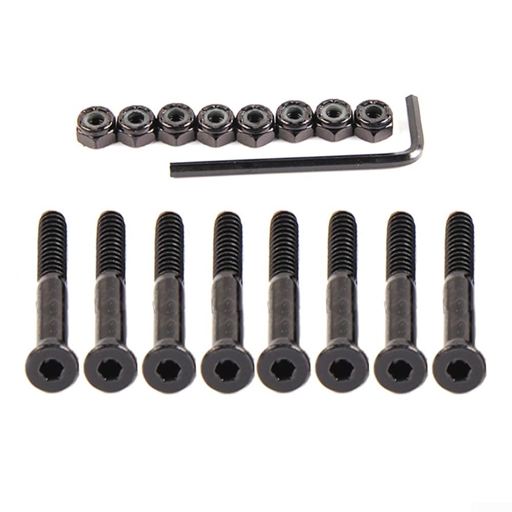 Skateboard Deck Bolts, 29/38/45mm Truck Fixing Bolt for Longboard Surfboard, Hexagonal Skateboard Bridge Pins(38mm)