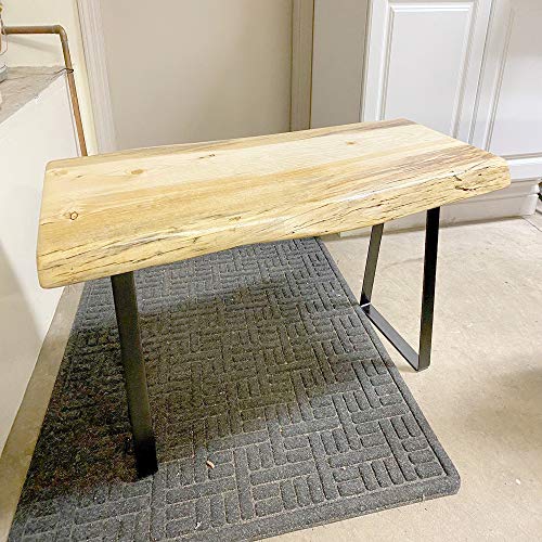 Osring 16 Inch Trapezoid Table Legs 2pcs, Solid Steel Furniture Leg for Coffee Table, TV Stand and Outside Bench, Black