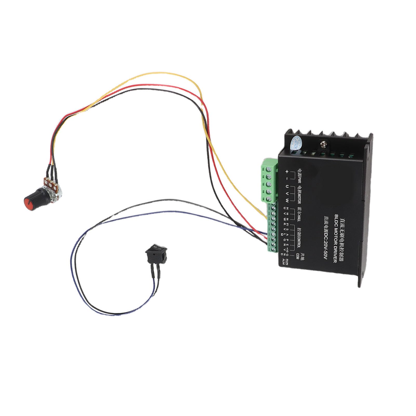 Sterownik silnika BLDC, 48V 500W bezszczotkowy sterownik wrzeciona CNC, WS55 220 3 fazy 20-50VDC, do elektronarzędzi wentylator wyciągowy
