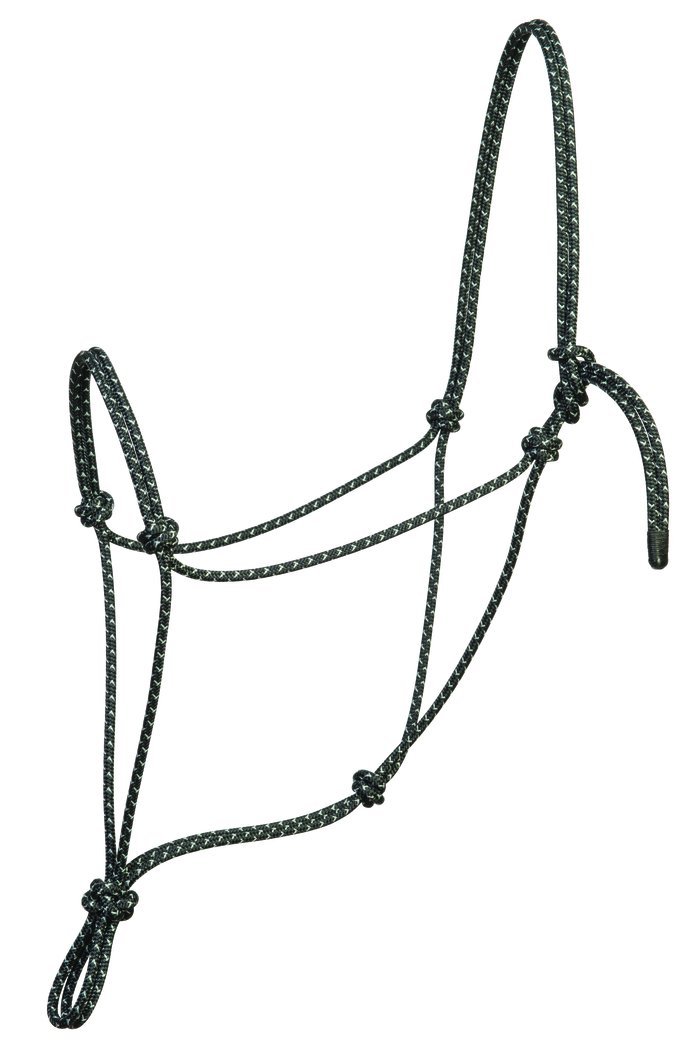 Silvertip Weaver Leather Big Sky Rope Halter Black/Silver, Average,35-9585-W37