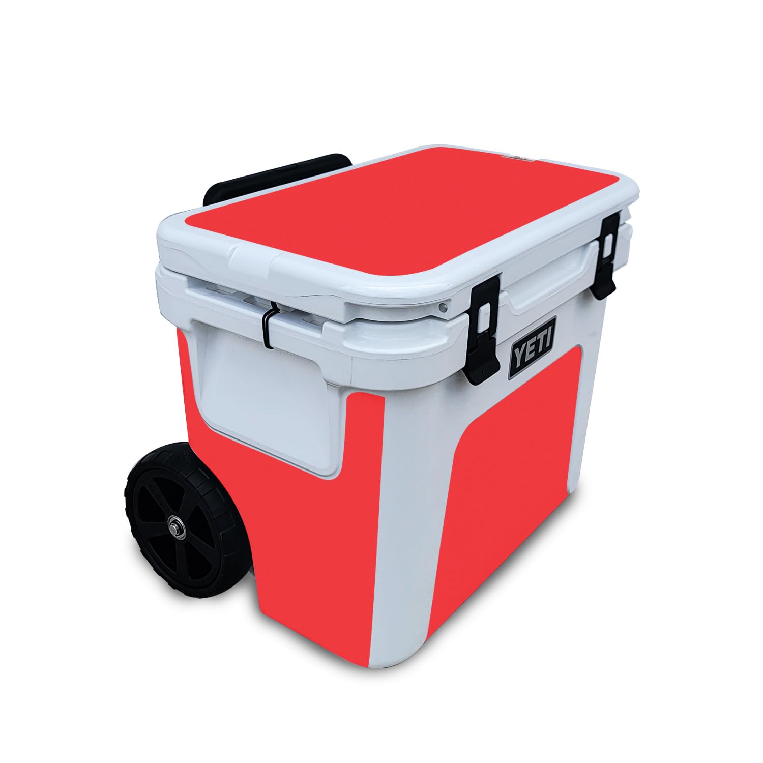 Skin Compatible with Yeti Roadie 32 Wheeled Cooler - Solid Red - Premium 3M Vinyl Protective Wrap Decal Cover - Easy to Apply | Crafted in The USA by MightySkins