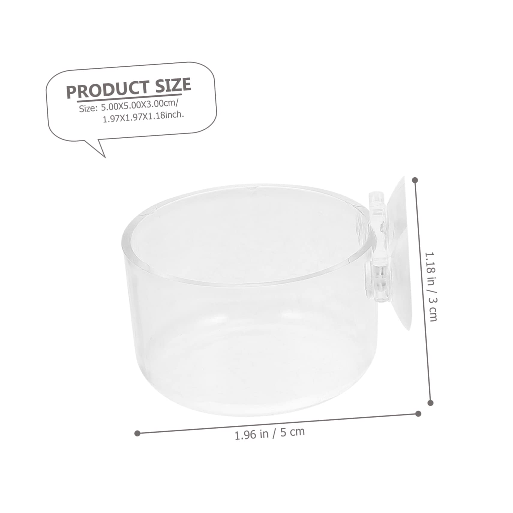 Yardwe 2pcs Fish Tank Automatic Feeder Feeder Suction Cups Plastic Aquarium Feeding Tray