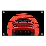 3x5 Feet Car Polyester Flag with 4 Brass Grommets - Vintage JDM GTR Fans Wall Tapestry Huge Garage - Cool Polyester Racing Single Sided Flag Banner For Outside on Inside Home Decoration
