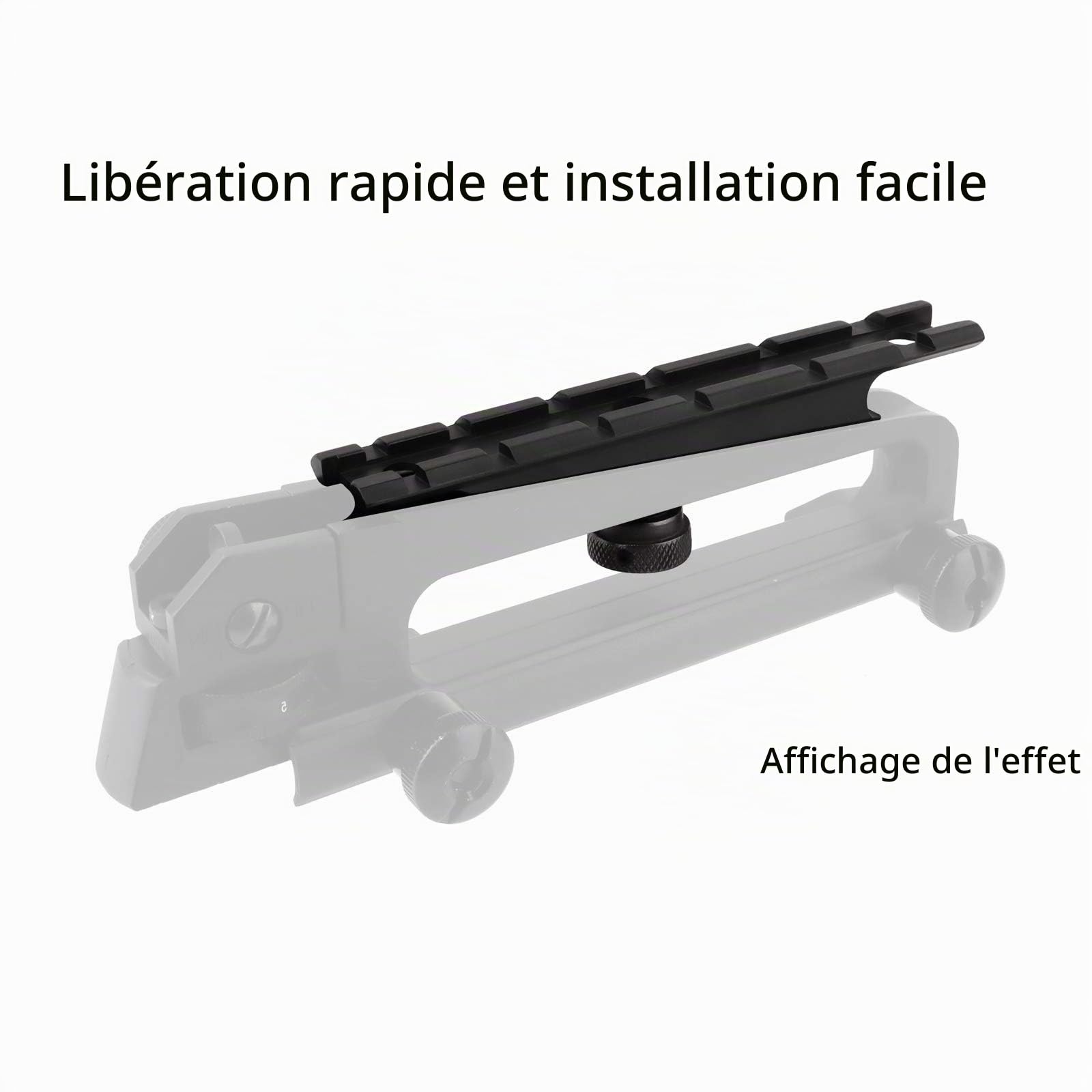 Tactique Rail de Montage 20mm Weaver Rail Mount Aluminium Picatinny Rail Set pour M4 / M16 Poignée de Transport 15A Airsoft Chasse