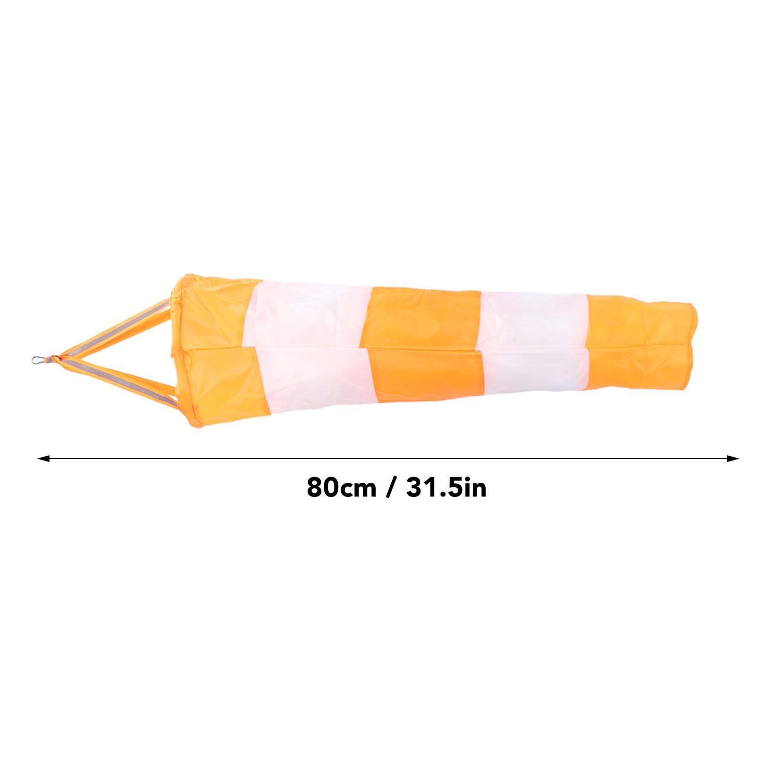 80cm Windsock, Wind Direction Measurement Sock Bag Orange Polyester Windsocks Outdoor Heavy Duty Wind Measurement Bag for Outdoors Airport Farm & Park(Fluorescent)