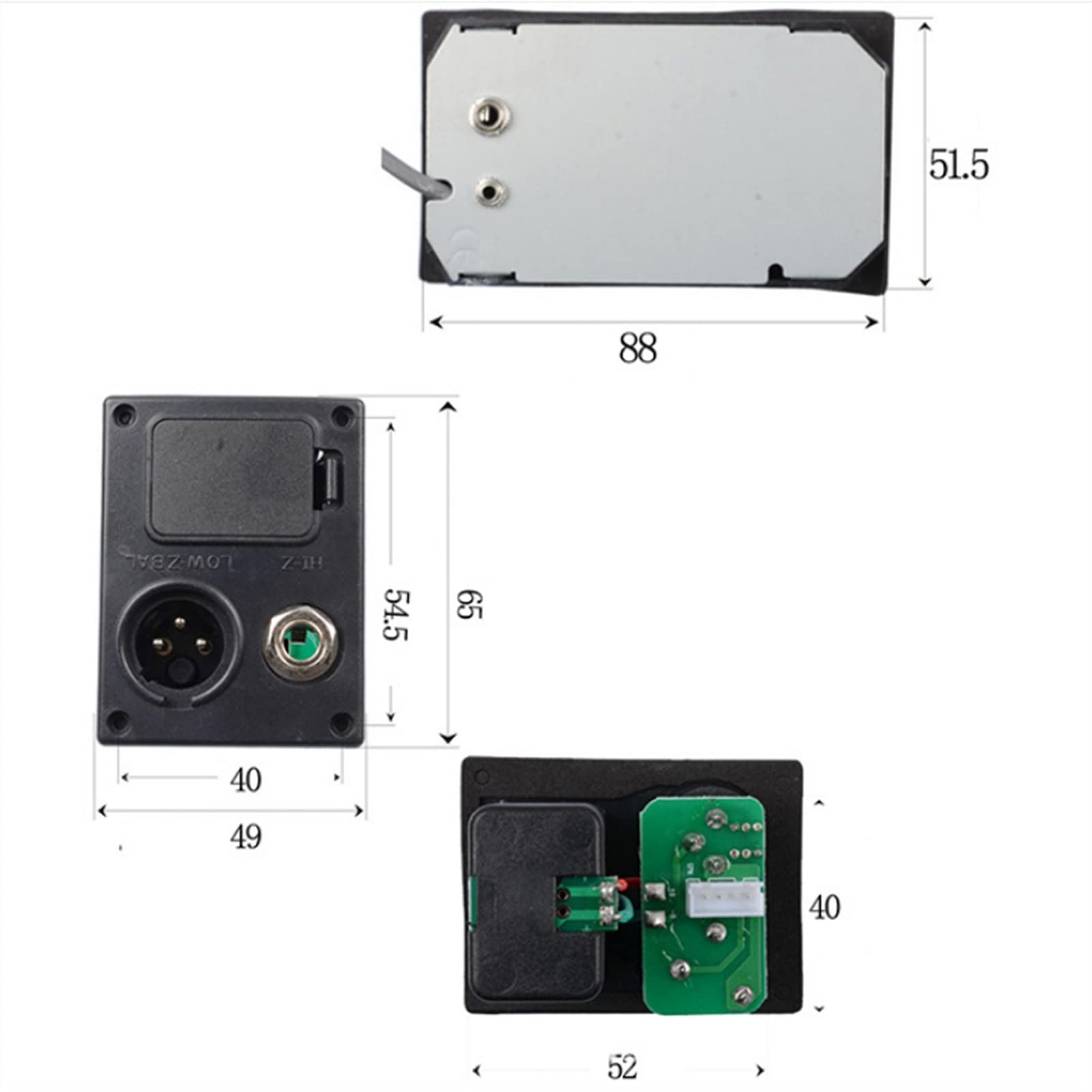 FLFL Gitarre Tonabnehmer Pickup 5-Band Mit Mikrofon-Akustikgitarren-Pickup-Gitarre Eq. Vorverstärker LCD Für Akustische Guita.