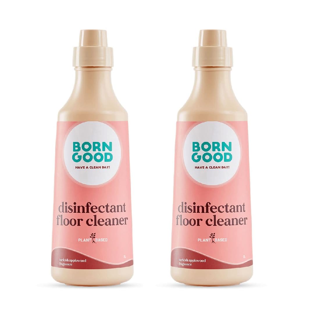 Born Good Plant Based Turkish Applewood Fragrance Disinfectant Floor Cleaner Liquid, Biodegradable, Non-Toxic, Skin Safe And Eco-Friendly - 1 L Each (Pack of 2) (B0CJJ1VQ1R) Amazon Price History, Amazon Price Tracker