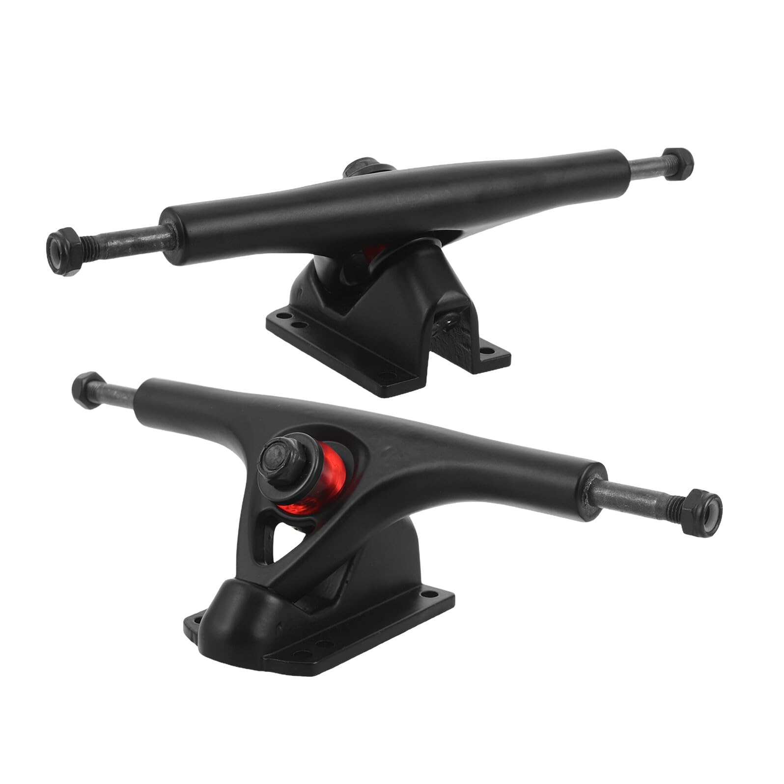 POPETPOP Juego de 2 Ejes para Longboard de 7 Pulgadas Aleación de Aluminio Resistente Absorción de Impactos Kit de Herrajes para Skateboard Cruiser Uso Interior y Exterior