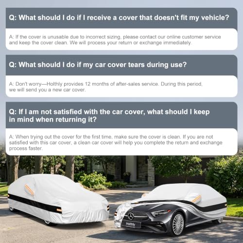 Image of 10 Layers Sedan Car Cover Custom Fit Mercedes-Benz CLS CLS500 CLS550 CLS450 CLS55 CLS63, AMG,Waterproof All Weather for Automobiles, Outdoor Full Cover Sun Rain Protection with Cotton.Silver