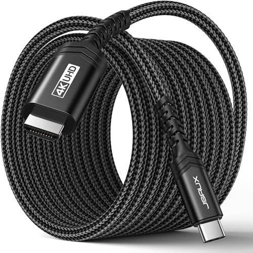 JSAUX USB C to HDMI Cable 10ft | 4K@60Hz | USB 3.1 Type C to HDMI 2.0 Cord for Home Office...