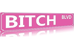 bitch blvd sign | Funny Vintage Slim Street Aluminium 16 x 4...