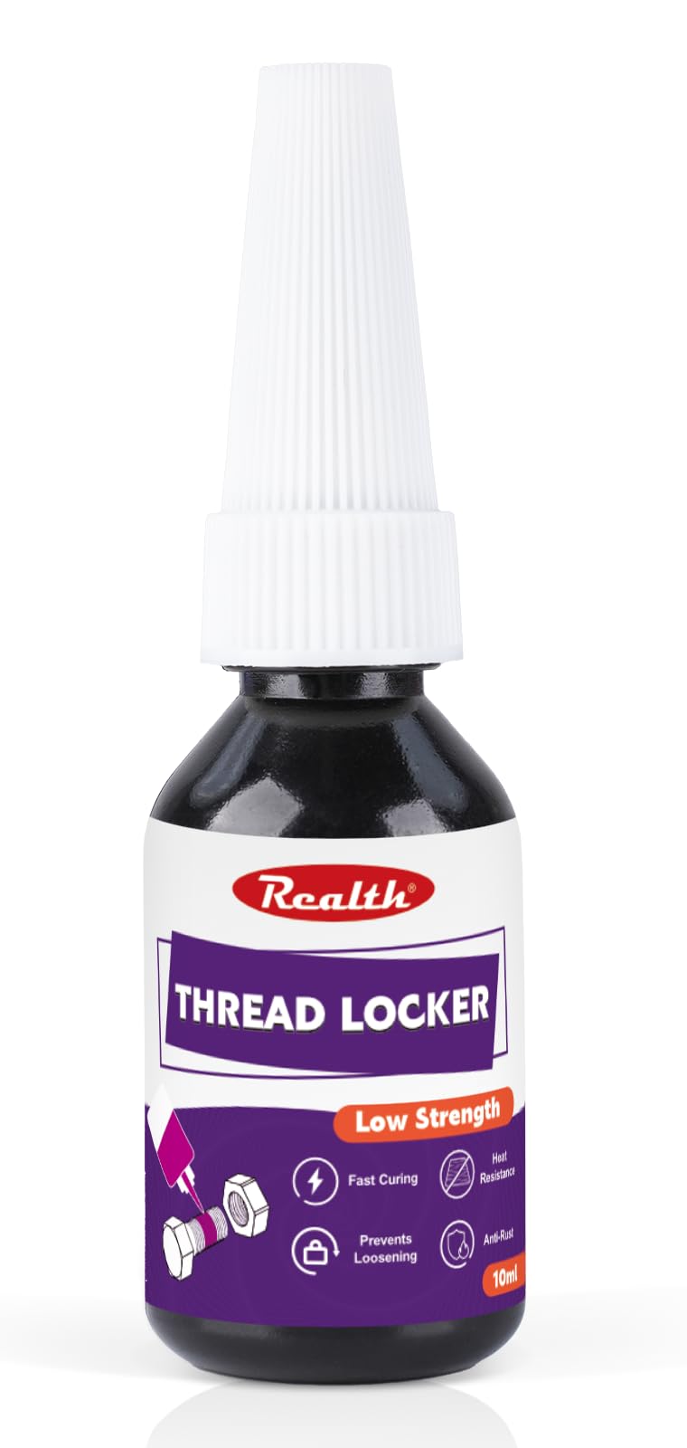 Fijador de Tornillos Baja | Púrpura 10ml | Tornillos de Tuercas de Cierre y Sellado | Thread Lock Contra la Pérdida y las Fugas