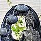Zen’Light - Zimmerbrunnen Buddha Harmonie - Wasserbrunnen mit geräuschloser Pumpe - LED-Brunnen mit 2 Farben - Abnehmbarer Statue - Geschenkidee für Zen und Fengshui - Höhe: 40 cm