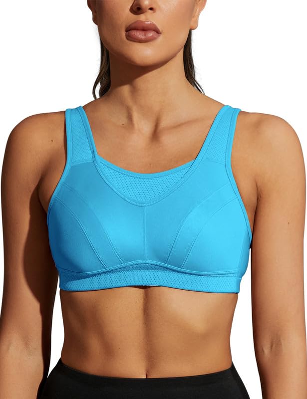 WingsLove Women's Sports Bra High Impact Bra Full Coverage Wirefree Workout Non Padded Ultimate Running Bra Sports Bra Women Plus Size