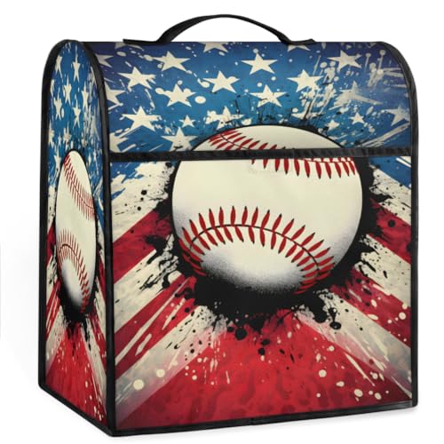 Coffee Maker Cover American Baseball Kitchen Appliance Covers Small Appliance Covers Blender Cover Juicer Cover Dust Covers for Kitchen Appliances with Top Handle and Pockets,Washable,B631