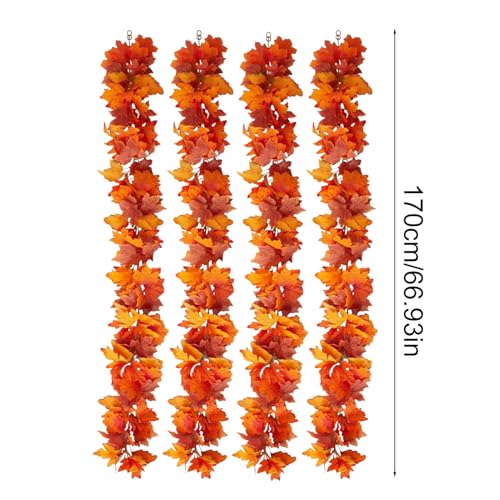 Guirlande de Feuilles d'Automne Décoration Mur Entrée Cour Résistante Intempéries