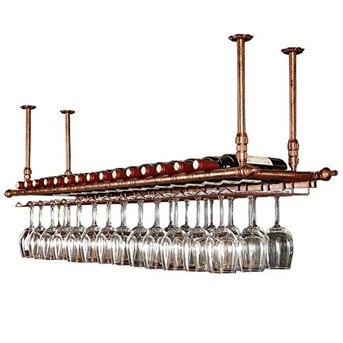 LINLINZ Estante de Vino Del Techo Con Soportes