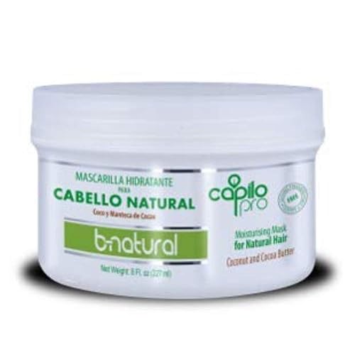 CAPILO PRO B-NATURAL CREMA MOLDEANTE RIZADA  Aceite de coco y manteca de cacao. Hidratante para cabello natural, rizado y rizado. Sin parabenos ni