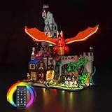 set di luci per lego dungeons & dragons: la saga del drago rosso 21348, solo set di luci – nessun modello, versione telecomando per lego 21348 la saga del drago rosso