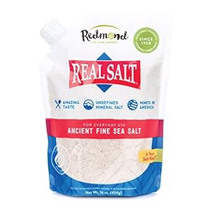 Redmond Real Salt – Ancient Fine Sea Salt, Unrefined Mineral Salt, 16 Ounce Pouch (1 Pack)