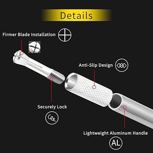 Miniatura 2 de DIYSELF Paquete de 23 cuchillos de precisión para manualidades, 1 cuchillo exacto con 20 cuchillas de repuesto para arte, álbumes de recortes,