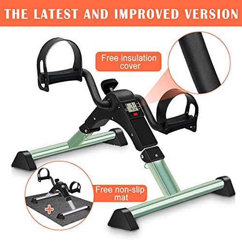 GOREDI-Pedal-Exerciser-Fitness-Folding-Exerciser-Peddler-for-Arm-Leg-Workout-Upper-Lower-Under-Desk-Bike-with-Electronic-Display