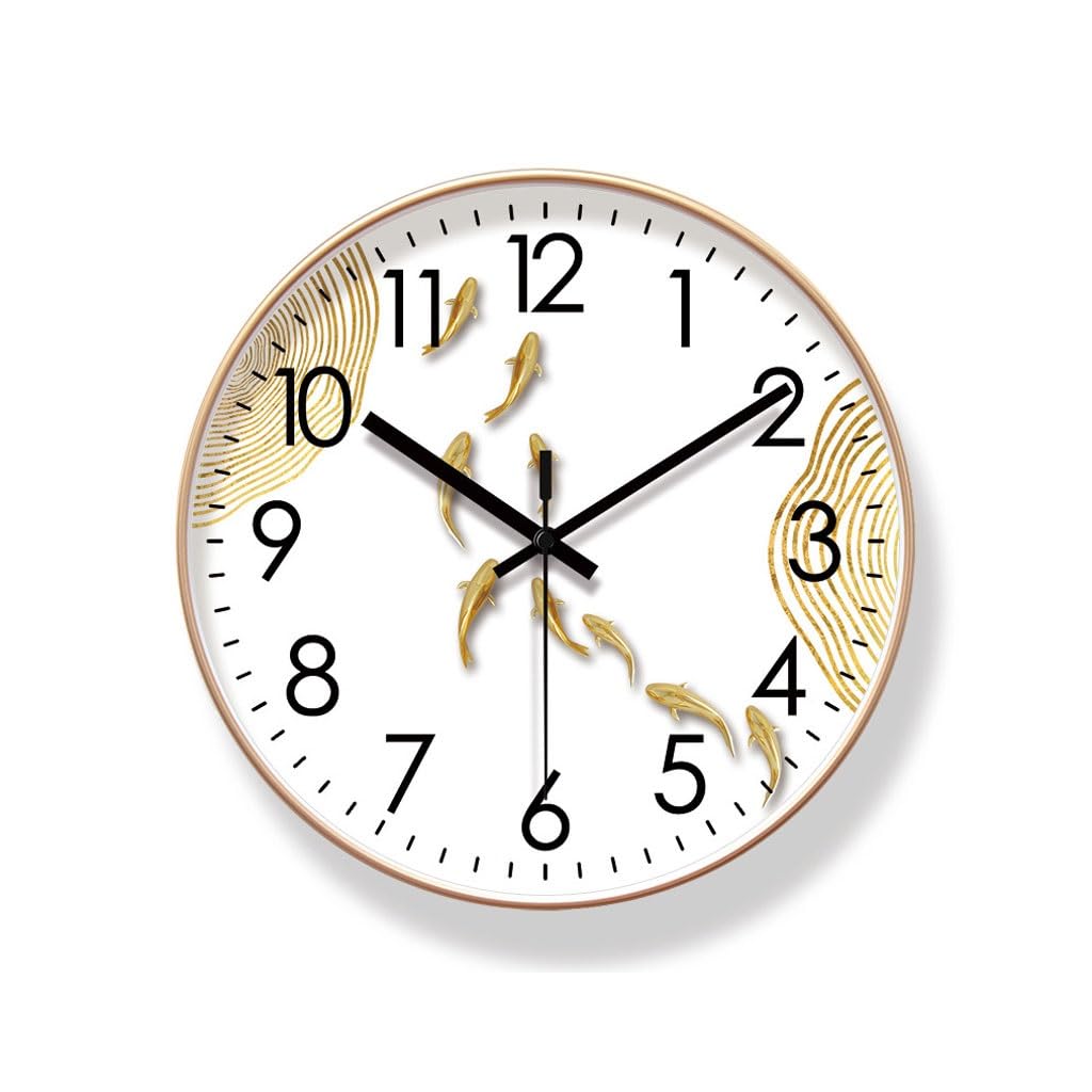 Orologio da parete Orologio da parete for la casa Orologio da parete silenzioso Orologio al quarzo con secondi continui Orologio da parete for soggiorno Orologio Jianyue Reloj De Pared(B)
