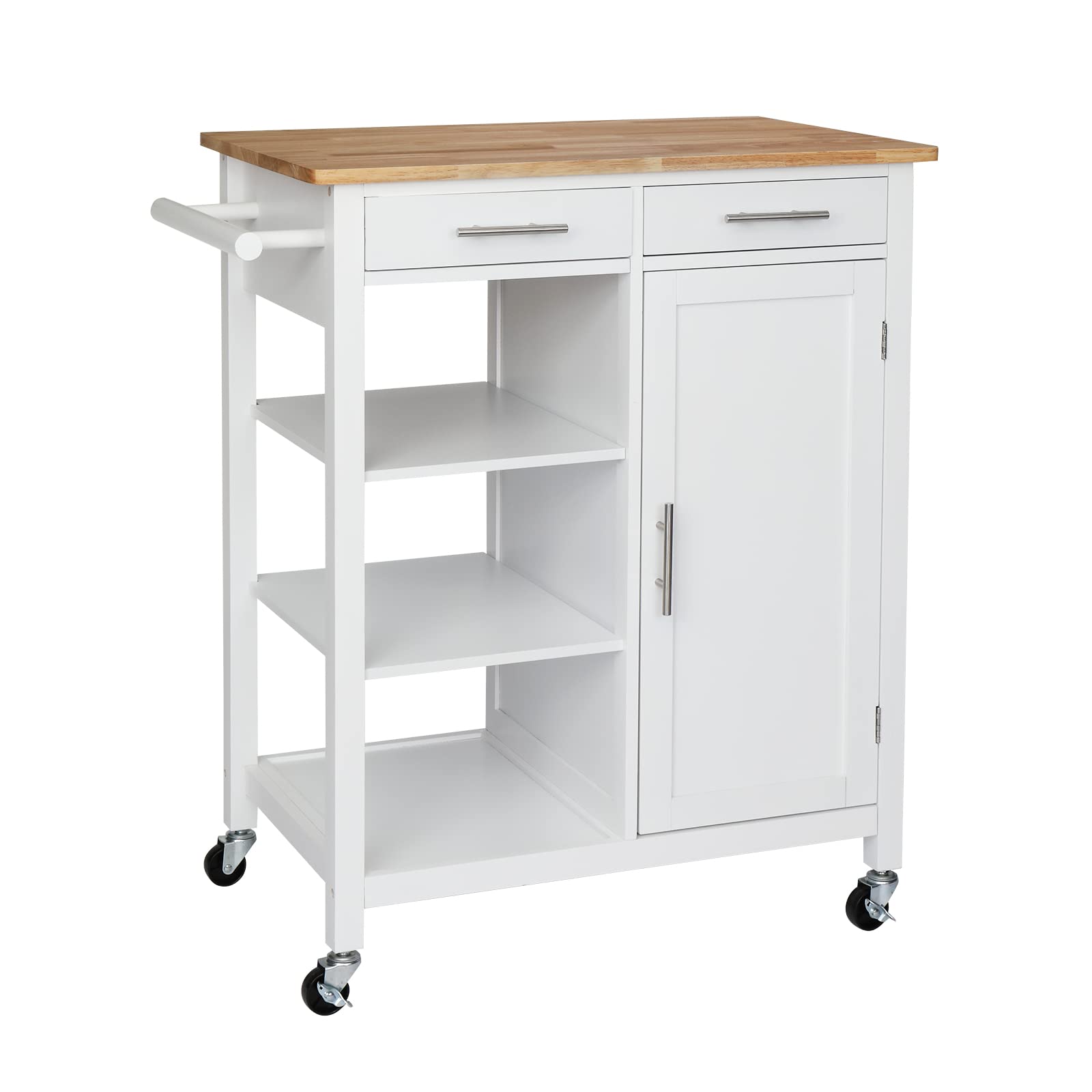 Buy Bonnlo Kitchen Storage Trolley, Kitchen Island Cart with 3 Shelves
